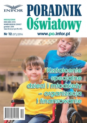 Kształcenie specjalne dzieci i młodzieży - organizacja i finansowanie - Piszko Agata