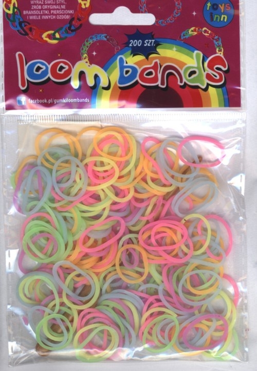 Gumki Loom Bands 200 szt kolory pastelowe
