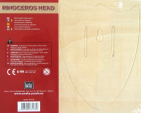 Łamigłówka drewniana Gepetto - Głowa nosorożca (106149)