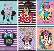 Zeszyt A5 Minnie Classic w kratkę 54 kartki 10 sztuk mix