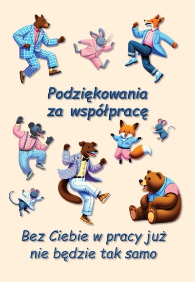 Kartka okolicznościowa Podziękowania za współpracę