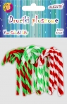 Druciki pluszowe laski świąteczne 11cm 24szt