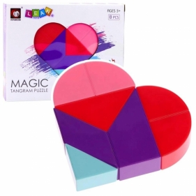 Klocki magnetyczne tangram układanka 8el