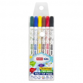 Pisaki EASY Kids spieralne zapachowe dwustronne, 6 kolorów