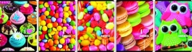 Zeszyt A5 w 3 linie 16 kartek Love sweets 20 sztuk mix