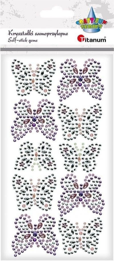 Kryształki samoprzylepne Motyle 10szt