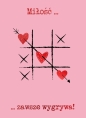 Karnet B6 Walentynki - Kółko i krzyżyk
