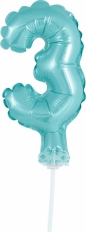 Balon foliowy Godan błękitny 13 cm cyfra 3 (BC-5BLO3)
