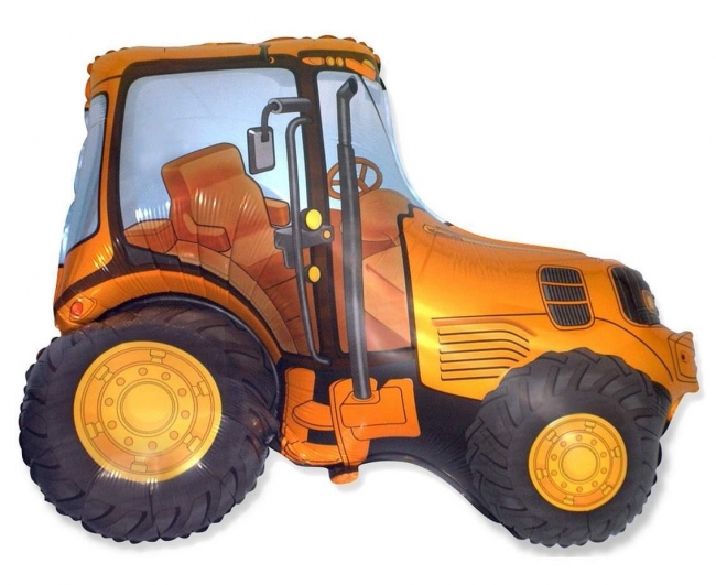 Balon foliowy 61cm Traktor pomarańczowy