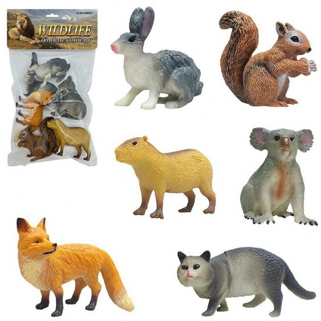 Zwierzęta dzikie leśne 6szt