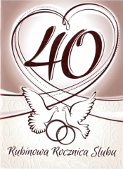 Karnet 40 rocznica ślubu RS0340 - RS0340