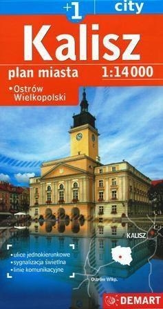 Kalisz, Ostrów Wielkopolski plan miasta 1:14 000