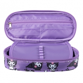 Piórnik saszetka usztywniona z wewnętrzną klapką - Kuromi Violet
