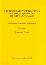 A bibliography of writings on the acquisition of first language Puppel Stanisław