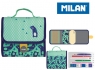 Multipiórnik MILAN z 2 piórnikami NET & LIT zielony 08831NLGR