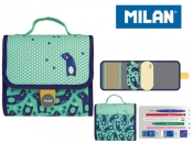 Multipiórnik MILAN z 2 piórnikami NET & LIT zielony