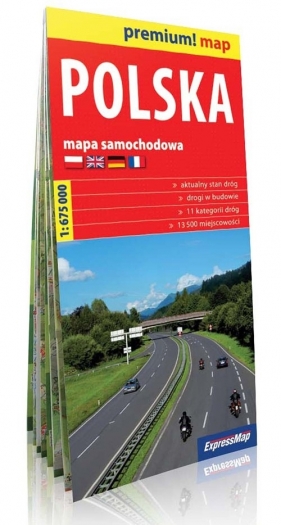 Polska mapa samochodowa Polski 1:675 000