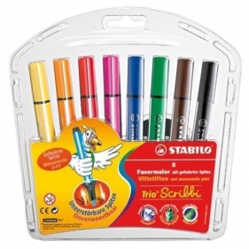 Flamastry Scribbi 8 kolorów STABILO