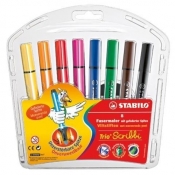 Flamastry Scribbi 8 kolorów STABILO