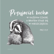 Podstawka korkowa - Przyjaciel kocha w każdym czasie, a bratem staje się w nieszczęściu