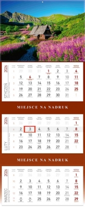 Kalendarz 2026 trójdzielny - Hala Gąsienicowa