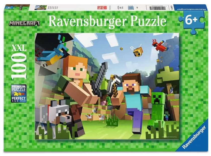 Ravensburger, Puzzle XXL 100: Minecraft (12004176)