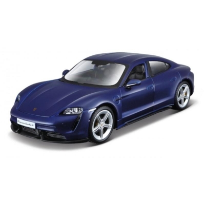 BBurago, model Porsche Taycan Turbo S Blue w skali 1:24