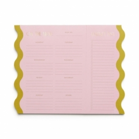 Planer posiłków z magnesem - Pink & Chartreuse