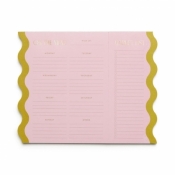 Planer posiłków z magnesem - Pink & Chartreuse