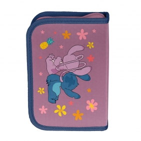 Piórnik jednokomorowy z wyposażeniem - Stitch & Angel Aloha