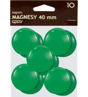 Magnesy Grand 40 mm zielone op. 10 sztuk - GRAND