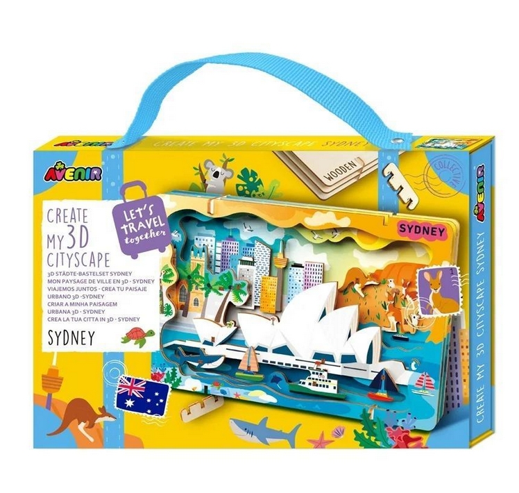 Stwórz pejzaż miejski Sydney - puzzle drewniane 3D