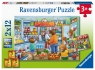 Ravensburger, Puzzle 2w1: W supermarkecie (5076) Wiek: 3+