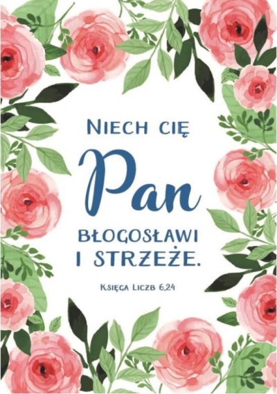 A Kartka składana - Niech cię Pan błogosławi KWIAT