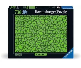 Ravensburger, Puzzle Krypt 736: Neon Zielony (12000276)