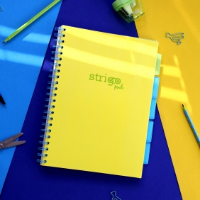 Kołozeszyt Strigo Pads Project Book A4 kratka Neon - Żółty