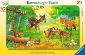 Puzzle ramkowe 15: Zwierzęta z lasu (6376)