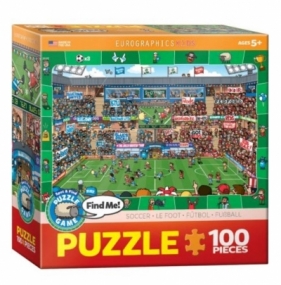Puzzle 100 Find me - Mecz piłki nożnej (XXL)