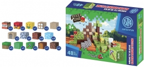 Zestaw klocków magnetycznych AstraFun Pixel One Farma - 40 szt.