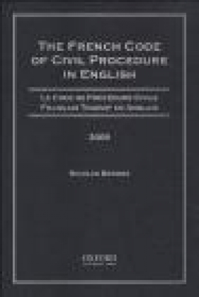 French Code of Civil Procedure in English - Nicolas Brooke