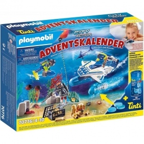 Playmobil: Kalendarz adwentowy Zabawa w wodzie - Akcja nurków policyjnych (70776)