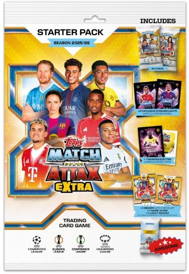 <img src='https://webimage.pl/pics/765/8/d5053307078765.jpg' style='height:440px' /> Match Attax Extra 2025/26 Starter pack