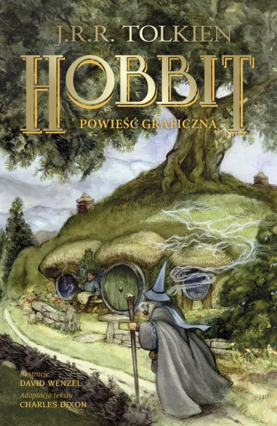<img src='https://webimage.pl/pics/765/8/d9788383358765.jpg' style='height:440px' /> Hobbit albo tam i z powrotem (Powieść graficzna)