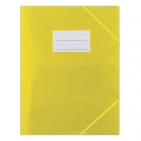 Teczka z gumką Donau PP A4 półtransparentna żółta (8568001PL-11)