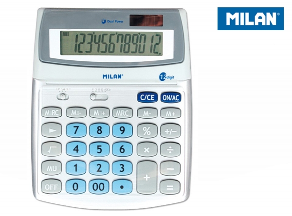 Kalkulator biurowy Milan - Metaliczny (152512BL)