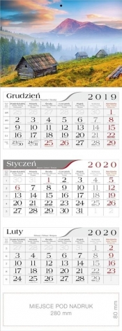 Kalendarz 2020 Trójdzielny Bacówka CRUX