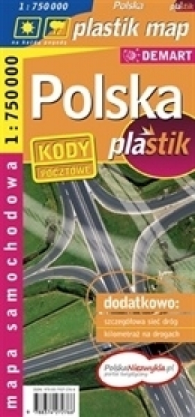 Polska 1:750 000 mapa samochodowa laminowana