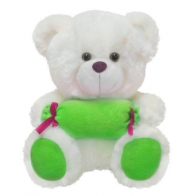 Miś 24 cm z cukierkiem zielony (12794)