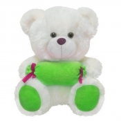 Miś 24 cm z cukierkiem zielony (12794)