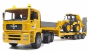 Pojazd MAN TGA z naczepą i koparko-ładowarką JCB (BR-02776)